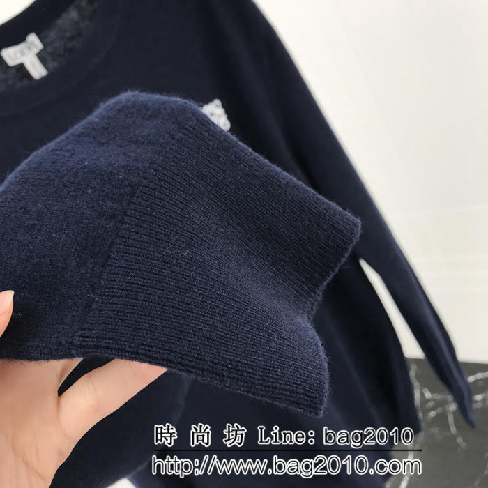 LOEWE羅意威 18SS秋冬最新款 基礎調logo刺繡 男款奴羊毛毛衣 打底百搭款式 ydi2438